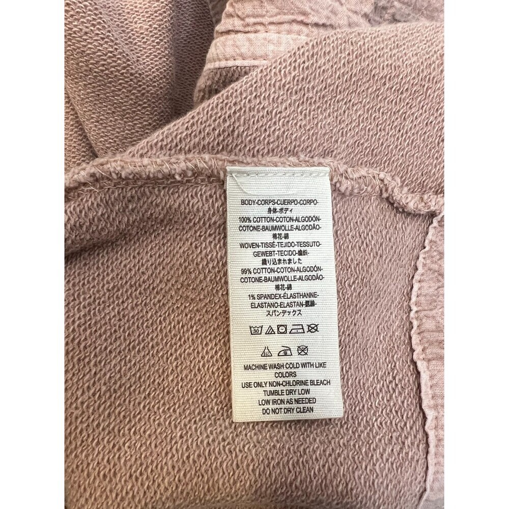 Free People Studio City Cardigan Rose Oversized Size Small Hooded Tie Waist - Picture 4 of 9